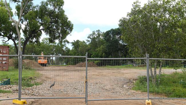 Work at the back of the Unicare Centre. Picture: Shae Beplate.