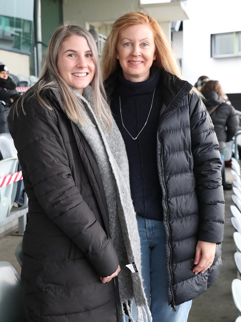 Brianna and Michelle Hills, of Granton, at the Glenorchy v Launceston TSL game at Glenorchy. Picture: NIKKI DAVIS-JONES