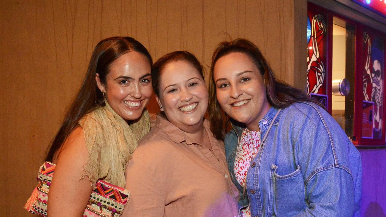 Cassie Rugg, Perri Rugg and Taylor Daley at opening night of ‘Sanctuary’ at Dracula’s Cabaret, Broadbeach. PIC: (c) Regina King