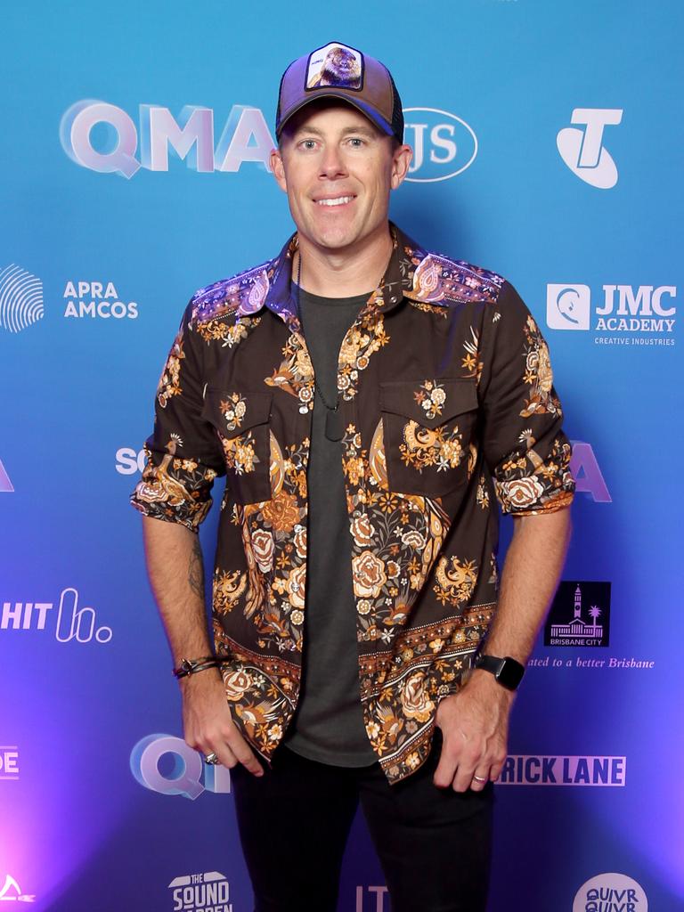 Casey Barnes on the 2022 Queensland Music Awards red carpet at The Fortitude Music Hall in Brisbane. Picture: Steve Pohlner