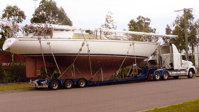 The luxury yacht Edwena, which convicted drug trafficker Tony Mokbel used to flee to Greece in 2006.