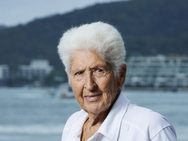 Dawn Fraser on the river at Noosaville. Picture Lachie Millard