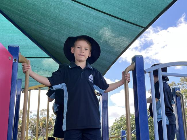 The Prep students enjoying their first day St Mary's Catholic Primary School.