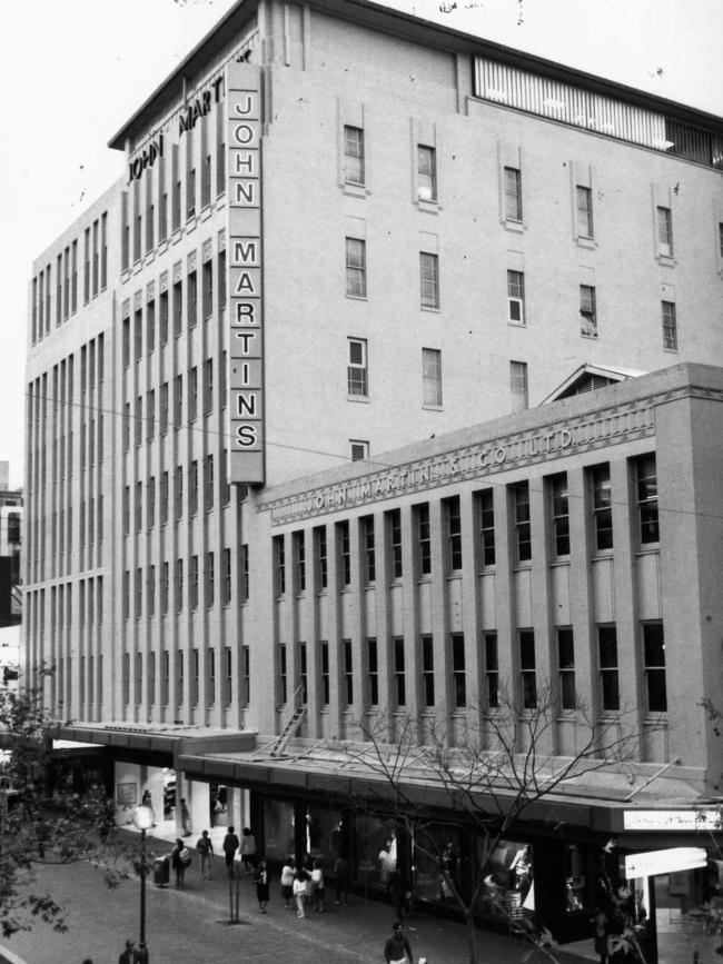 The old John Martin’s building on Rundle Mall, 1985.