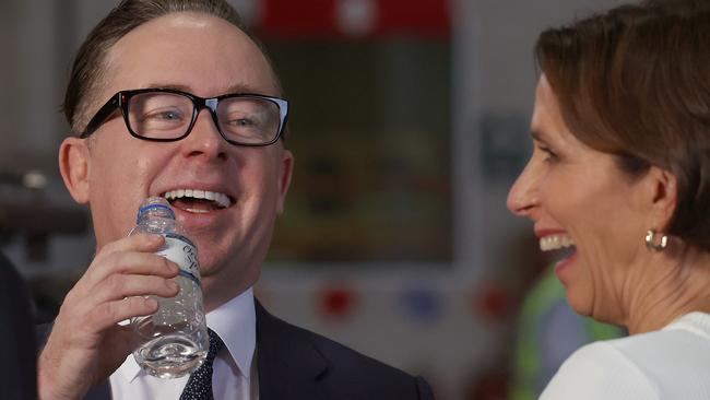 Qantas CEO Alan Joyce and Virgin Australia CEO Jayne Hrdlicka maintain a personal friendship despite their companies’ bitter rivalry. Picture: Dylan Coker/NCA NewsWire