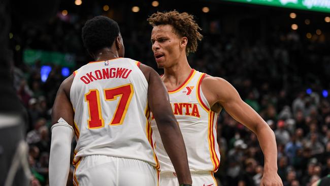 Dyson Daniels had a career day against the Celtics. (Photo by China Wong/Getty Images)