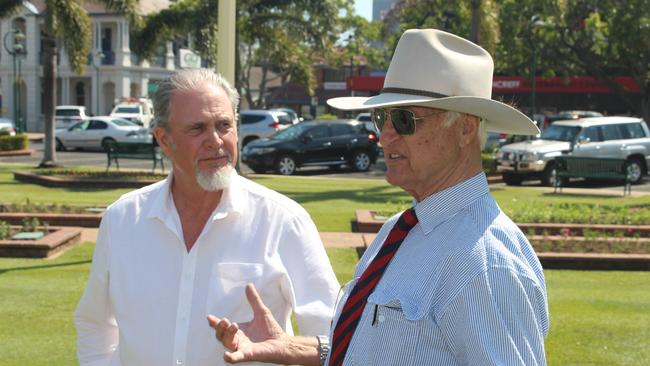 Katter Australia Party candidate for Burnett Paul Hudson and Bob Katter.