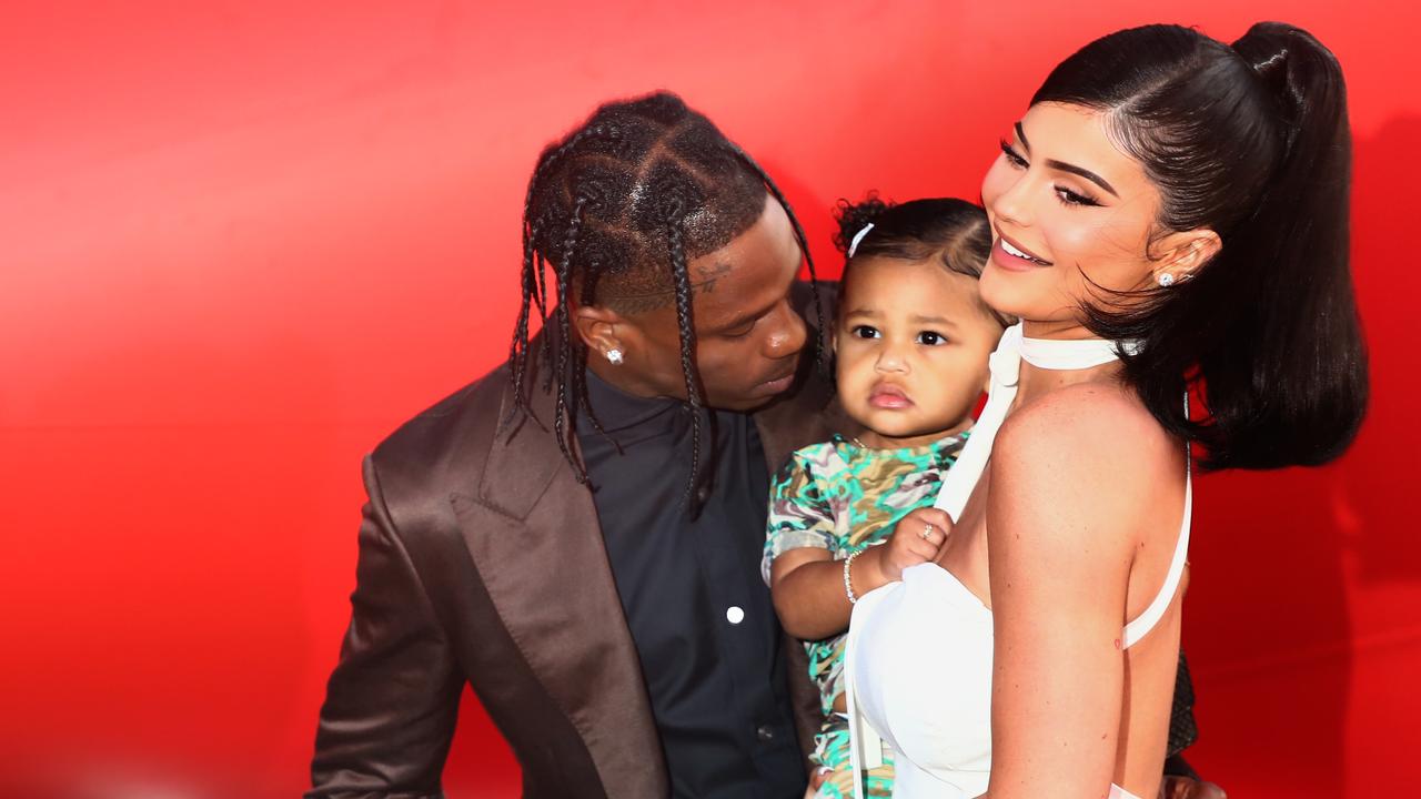 Travis Scott and Kylie Jenner attend the Travis Scott: ‘Look Mom I Can Fly’ premiere in August with daughter, Stormi. Picture: Tommaso Boddi/Getty Images for Netflix