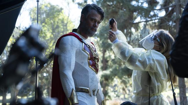 Josh Duhamel says the process of getting into costume to play The Utopian was “transformative”.