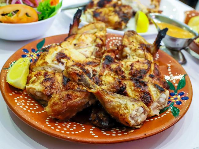 The Portuguese-style charcoal chicken. Picture: Jenifer Jagielski