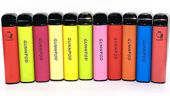 Gunnpod disposable vaping devices. Picture: Supplied