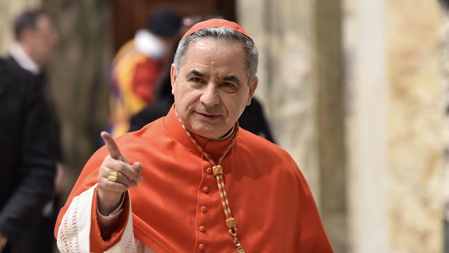 Angelo Becciu has denied helping himself to Vatican funds. Picture: AFP