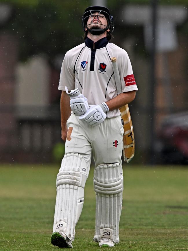 Malvern batter SJ Arthur given out LBW. Picture: Andy Brownbill