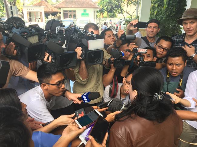 Media eagerly await word on Corby from Denpasar Prosecutor chief Erna Noormawati Widodi Putri. Picture: Charles Miranda