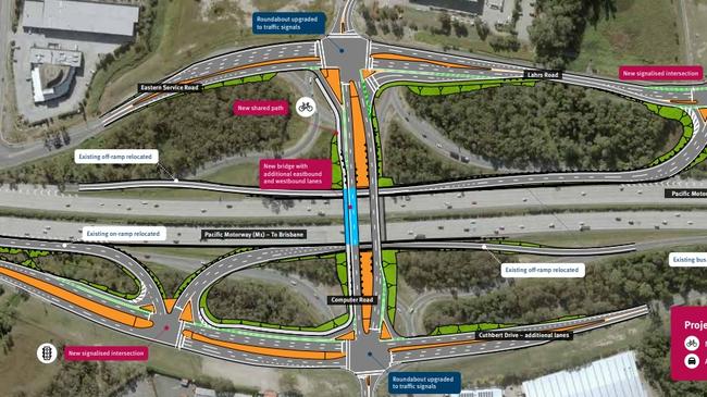 Pacific Motorway upgrade - plans for Exit 41, Yatala South on the M1.