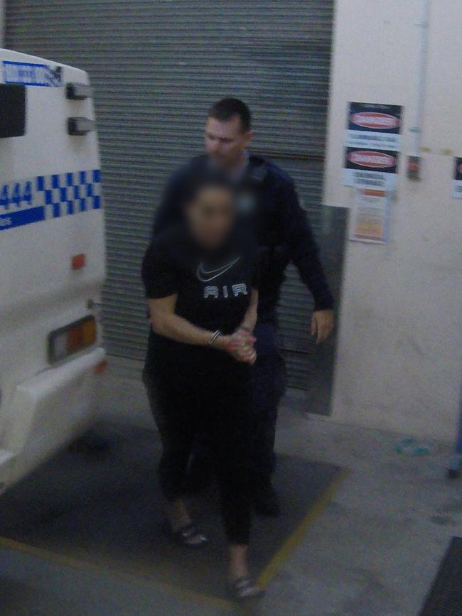 Adele Fajloun during her arrest in October 2023. Picture: NSW Police