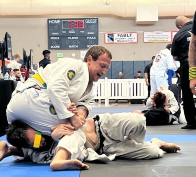 Mark Zuckerberg competing in a jiu-jitsu tournament in California. Photo: Instagram