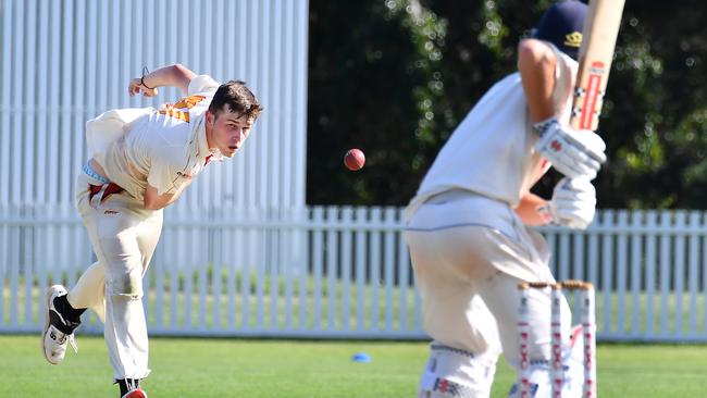 Sunshine Coast bowler Lleyton Chick First grade - Uni v Sunshine Coast. Saturday October 23, 2012. Picture, John Gass