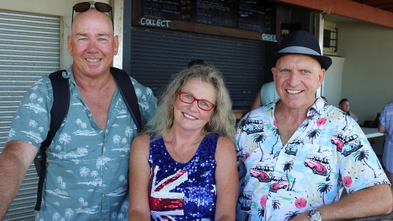 Margaret Wustm Phil Massingham and Lou Arkuszewski enjoyed the Bundaberg Great Australian Bites festival on Australia Day 2024.