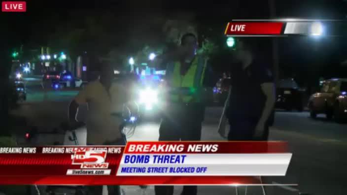 Chaos in Charleston as bomb threat made at mass shooting scene