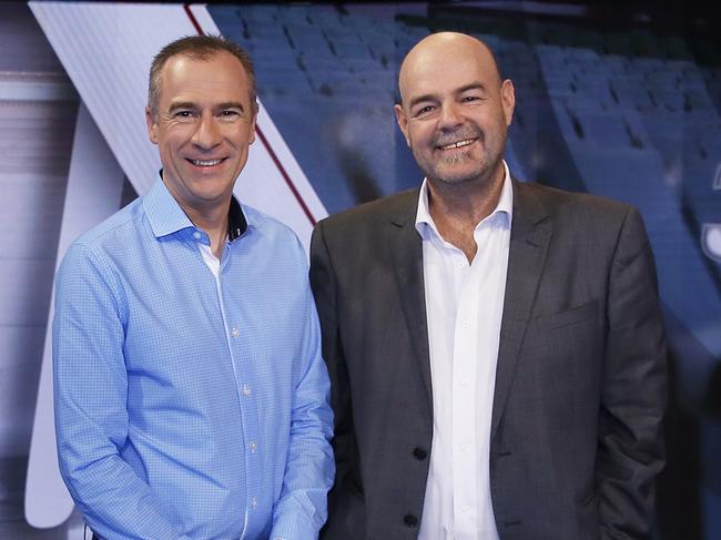 Gerard Whateley & Mark Robinson on the new *AFL360 *set.