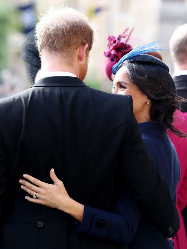 Meghan, The Duchess of Sussex and Prince Harry, the Duke of Sussex put on an affectionate display. Picture: Getty