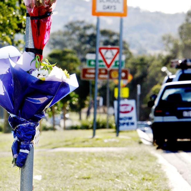 Tributes near where Ivan Sthrowski-Wood was killed.