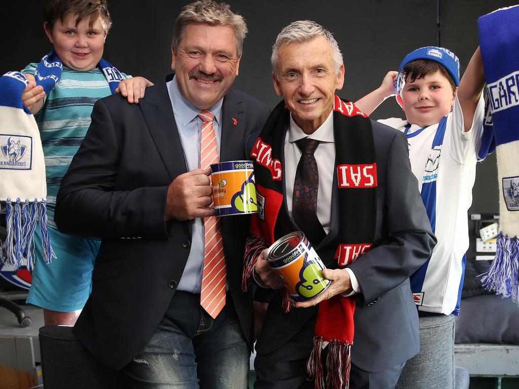 Channel 7 commentator Brian Taylor and Bruce McAvaney.