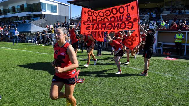 Jess Wuetschner reached 50 AFLW games last weekend.