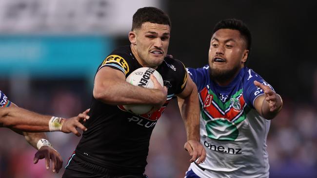 Nathan Cleary has destroyed the Warriors nearly single-handedly. Photo by Matt King/Getty Images