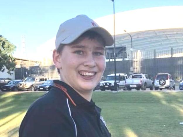 John Gus Kershaw, pictured as a teenager near Rockhampton's memorial pool, was 18 years old when he and two others were killed in a tragic accident at Clarke Creek, about 190km north of Rockhampton, on November 11, 2021.