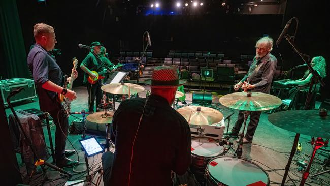 Goanna rehearsing at The Potato Shed in Drysdale, March 2022. Picture: Jay Town