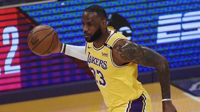 James during a game against Golden State last week. Picture: Kevork Djansezian/Getty Images/AFP