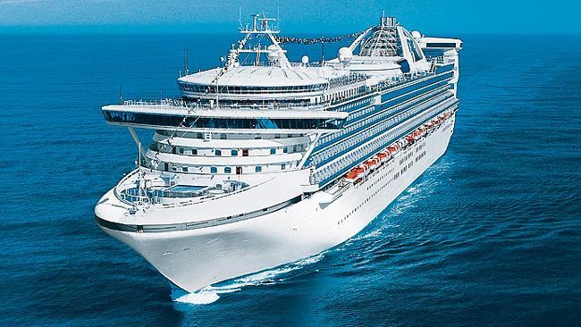  Ship 'Crown Princess' in Caribbean. Liner. Cruise. 