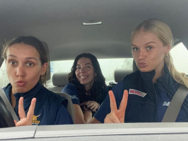 Sunshine Coast Lightning netballers Leesa Mi Mi, Ash Ervin and Charlie Bell were all house mates. Picture: Instagram