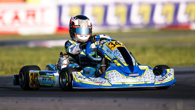 William Calleja has already won a title this year, becoming the first Aussie to win a WSK Super Masters Series title in the mini category. Picture: Supplied.