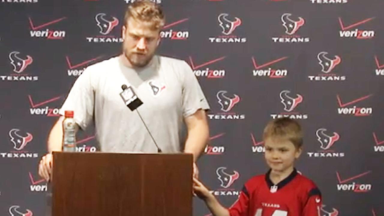 Houston Texans' Ryan Fitzpatrick's son drops some math skills at