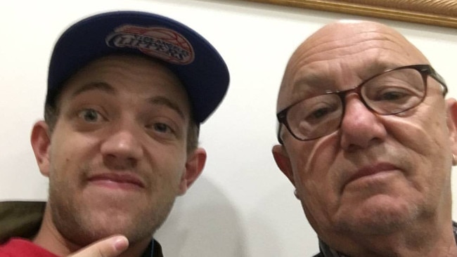 Facebook photo from Angry Anderson's page of Angry with son Liam Anderson, who is believed to have been murdered in a vicious assault at Queenscliff overnight. Another man has been arrested over the attack. Source: Facebook Gary "Angry" Anderson official page.