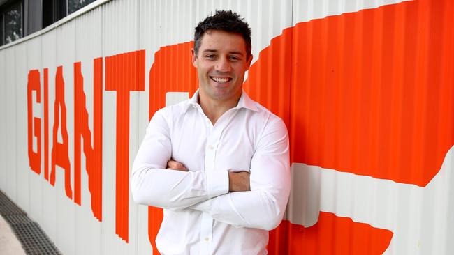 NRL legend Cooper Cronk won’t be part of the GWS Giants coaching staff when training resumes. Picture: Toby Zerna