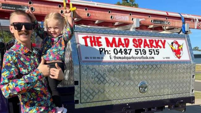 Who will be voted the Burnett‘s favourite electrician for 2023? Pictured: The Mad Sparky, Jake Reid and his daughter​