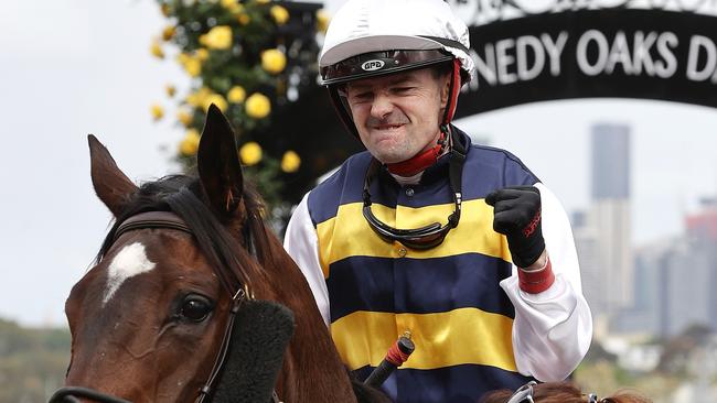 Jockey Dean Yendall will don the OTI Racing silks in Thursday’s Warrnambool Cup. Picture: Michael Klein