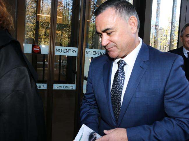 Former Deputy Premier John Barilaro is seen leaving the Federal Court in Sydney in June. Picture: Gaye Gerard