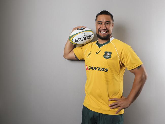 Leroy Houston - Wallabies media day at The Event Centre, Caloundra. Photo Mark Cranitch.