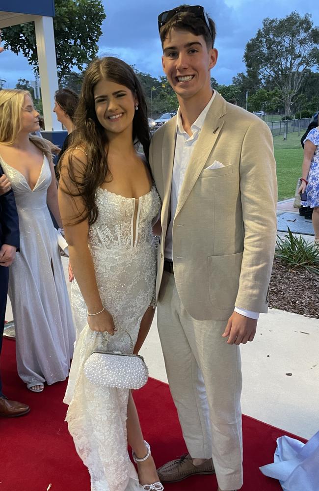 Taisha and Brock at the 2023 Mountain Creek State High formal.