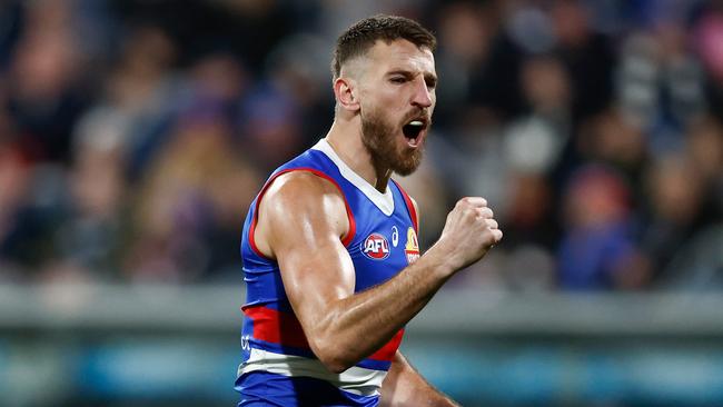 Marcus Bontempelli is back in full swing after having an ankle issue. Picture: Michael Willson/AFL Photos via Getty Images