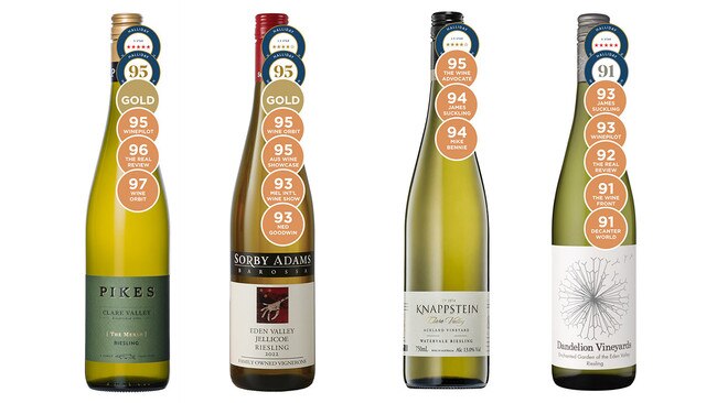 Our selection of Australian rieslings.