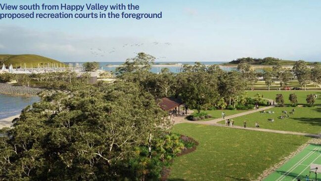 Plans for the Jetty Foreshores have divided the community. Pictured is an artist impression.