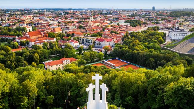 The old town of  Vilnius, the capital of Lithuania, one of Europe's emerging destinations.