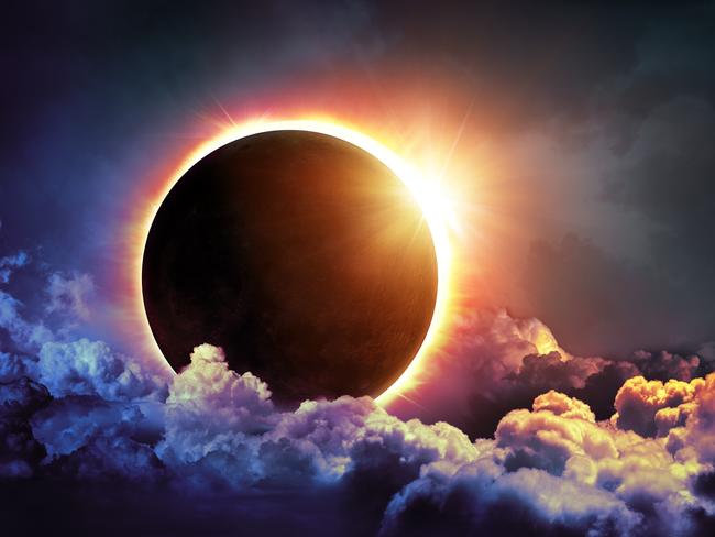 Total Solar Eclipse In Sky - Moon image furnished by NASA