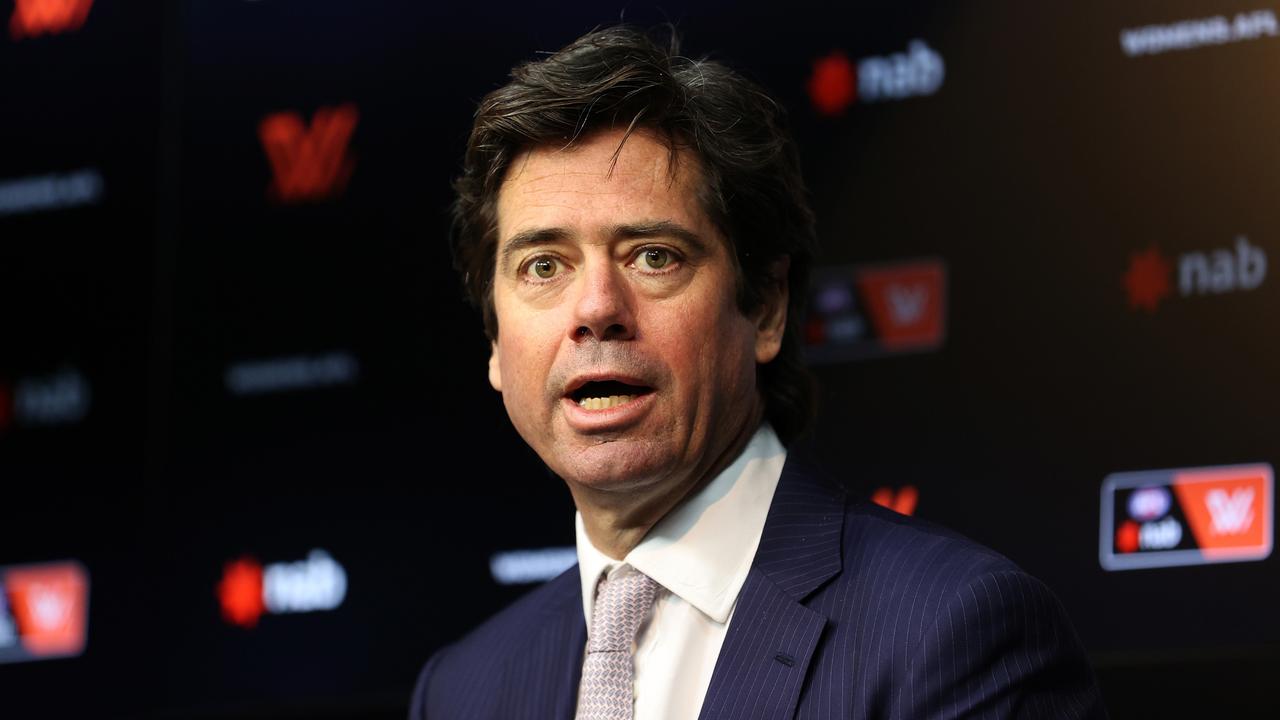 Gill McLachlan says finals will be played in front of crowds. (Photo by Robert Cianflone/AFL Photos/via Getty Images)